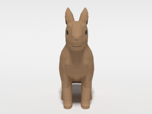 low poly cartoon rabbit Modello 3D