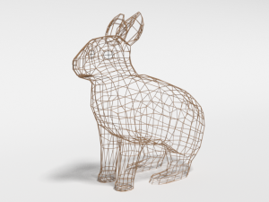 low poly cartoon rabbit Modello 3D