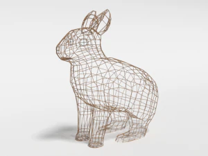 low poly cartoon rabbit 3D Model