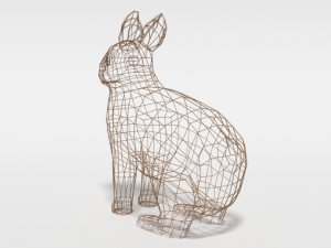 low poly cartoon rabbit Modello 3D