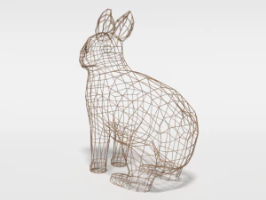 low poly cartoon rabbit 3D Model