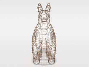low poly cartoon rabbit Modello 3D