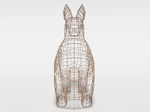 low poly cartoon rabbit 3D Model