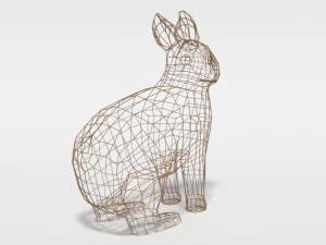 low poly cartoon rabbit 3D Model