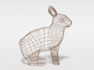 low poly cartoon rabbit Modello 3D