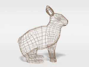 low poly cartoon rabbit 3D Model