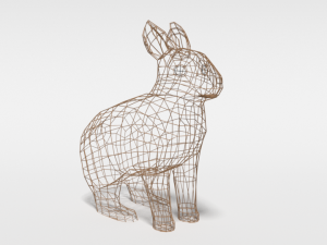 low poly cartoon rabbit Modello 3D