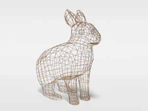 low poly cartoon rabbit 3D Model