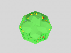 low poly lemon tree 3D Model