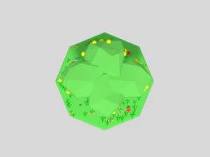 low poly lemon tree 3D Model