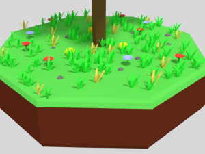 low poly lemon tree 3D Model