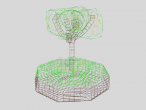 low poly lemon tree 3D Model