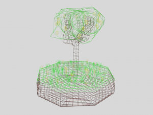 low poly lemon tree 3D Model