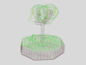 low poly lemon tree 3D Model