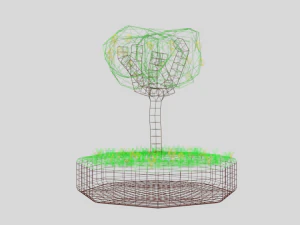 low poly lemon tree 3D Model