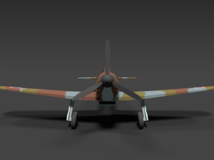 low poly cartoon dewoitine d520 wwii airplane Model 3D