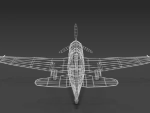 low poly cartoon dewoitine d520 wwii airplane 3D Model