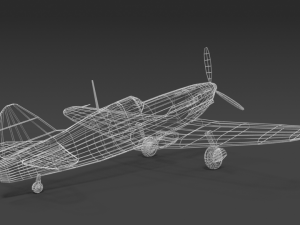 low poly cartoon dewoitine d520 wwii airplane Model 3D