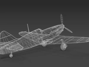 low poly cartoon dewoitine d520 wwii airplane 3D Model
