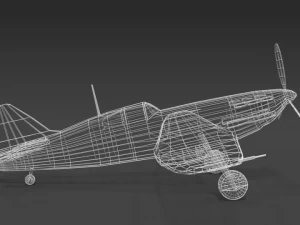 low poly cartoon dewoitine d520 wwii airplane 3D Model