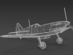 low poly cartoon dewoitine d520 wwii airplane 3D Model