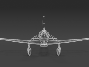 low poly cartoon dewoitine d520 wwii airplane Model 3D