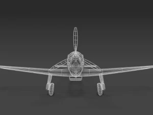 low poly cartoon dewoitine d520 wwii airplane 3D Model