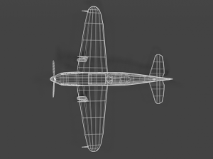 low poly cartoon dewoitine d520 wwii airplane Model 3D