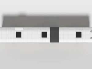low poly cartoon retro bus 3D Model