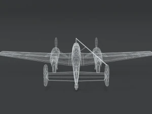 low poly cartoon messerschmitt bf110 wwii airplane 3D Model
