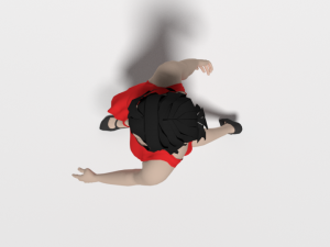 cartoon walking woman 3D Model