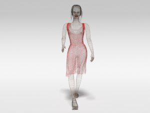 cartoon walking woman 3D Model