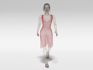 cartoon walking woman 3D Model