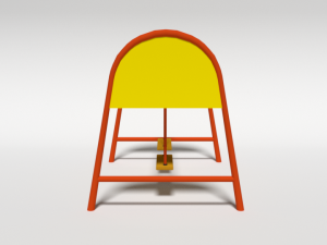 low poly cartoon playground swing 3D-Modell