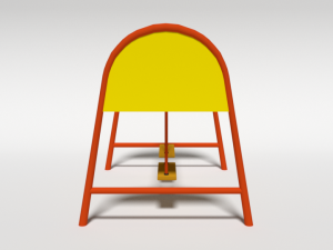 low poly cartoon playground swing 3D-Modell