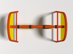 low poly cartoon playground swing 3D-Modell