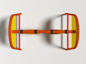 low poly cartoon playground swing 3D Model