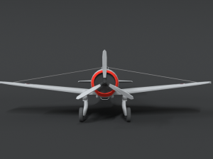 low poly cartoon curtiss p 36 hawk wii airplane 3D 모델