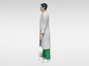 low poly man doctor 3D Модель