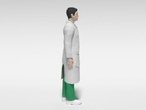 low poly man doctor 3D Модель