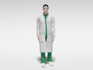 low poly man doctor 3D Модель