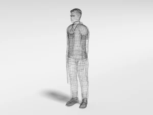 low poly man doctor 3D Model