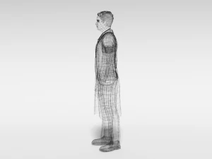 low poly man doctor 3D Model