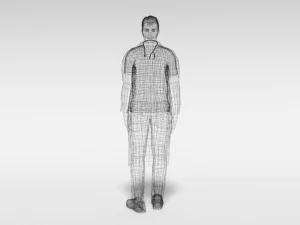 low poly man doctor 3D Model
