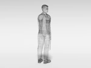 low poly man doctor 3D Model