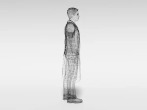 low poly man doctor 3D Model