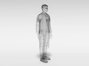 low poly man doctor 3D Model