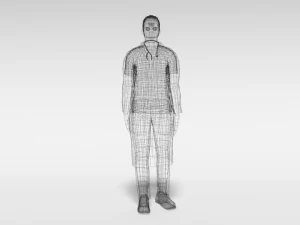 low poly man doctor 3D Model