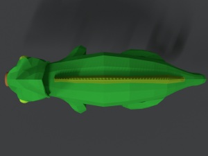 low poly cartoon chameleon Modelo 3D