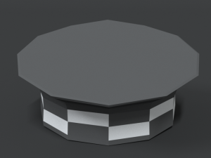 low poly cartoon police hat Modelo 3D